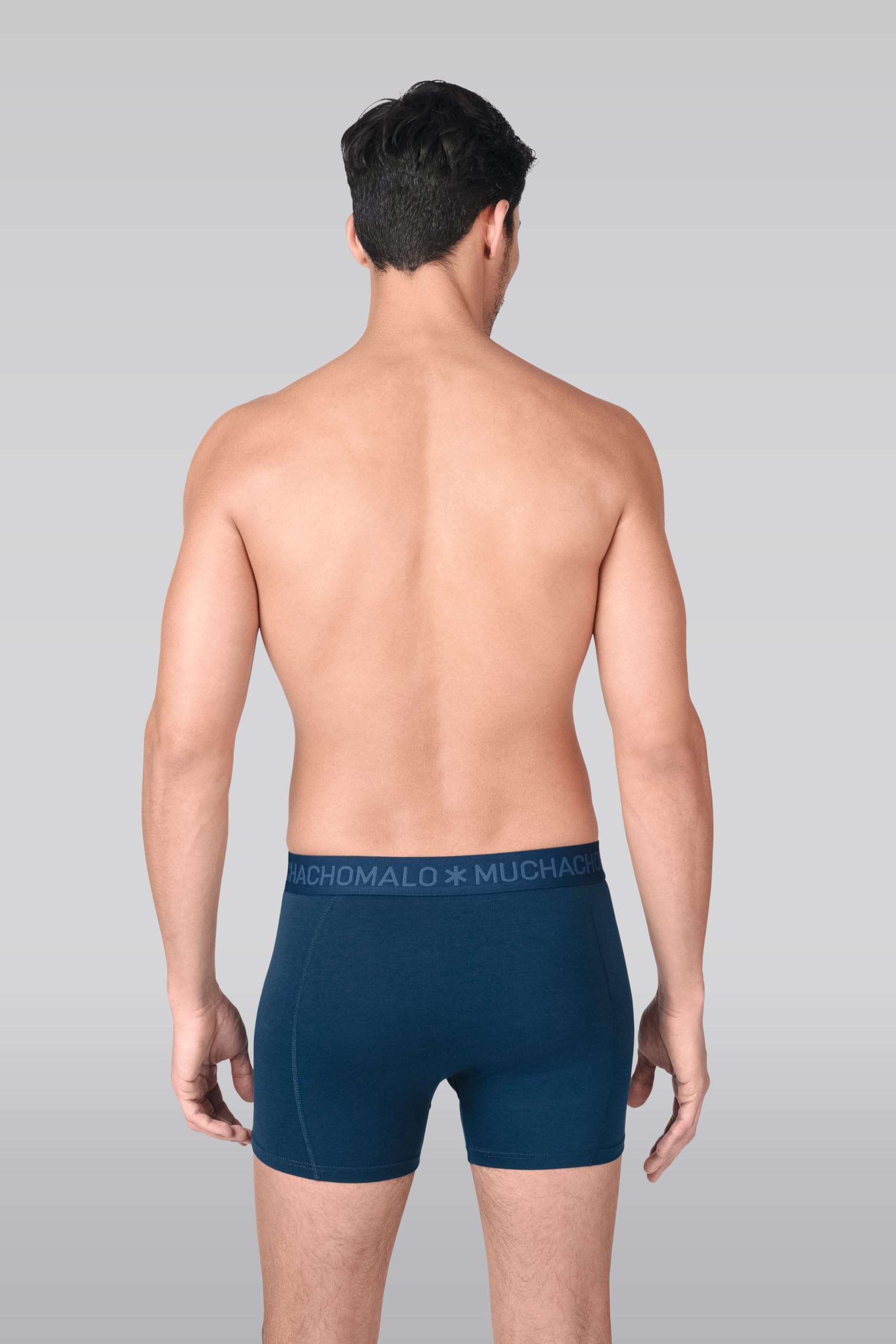 Muchachomalo Boxer da Uomo, Biancheria Intima da Uomo in Cotone Tinta Unita, Multipack da 6 Pezzi, Boxer con vestibilità Classica, con Fascia Elastica in Vita
