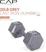 Vista 98 de CAP Barbell Mancuerna hexagonal de hierro fundido Múltiples opciones Negro