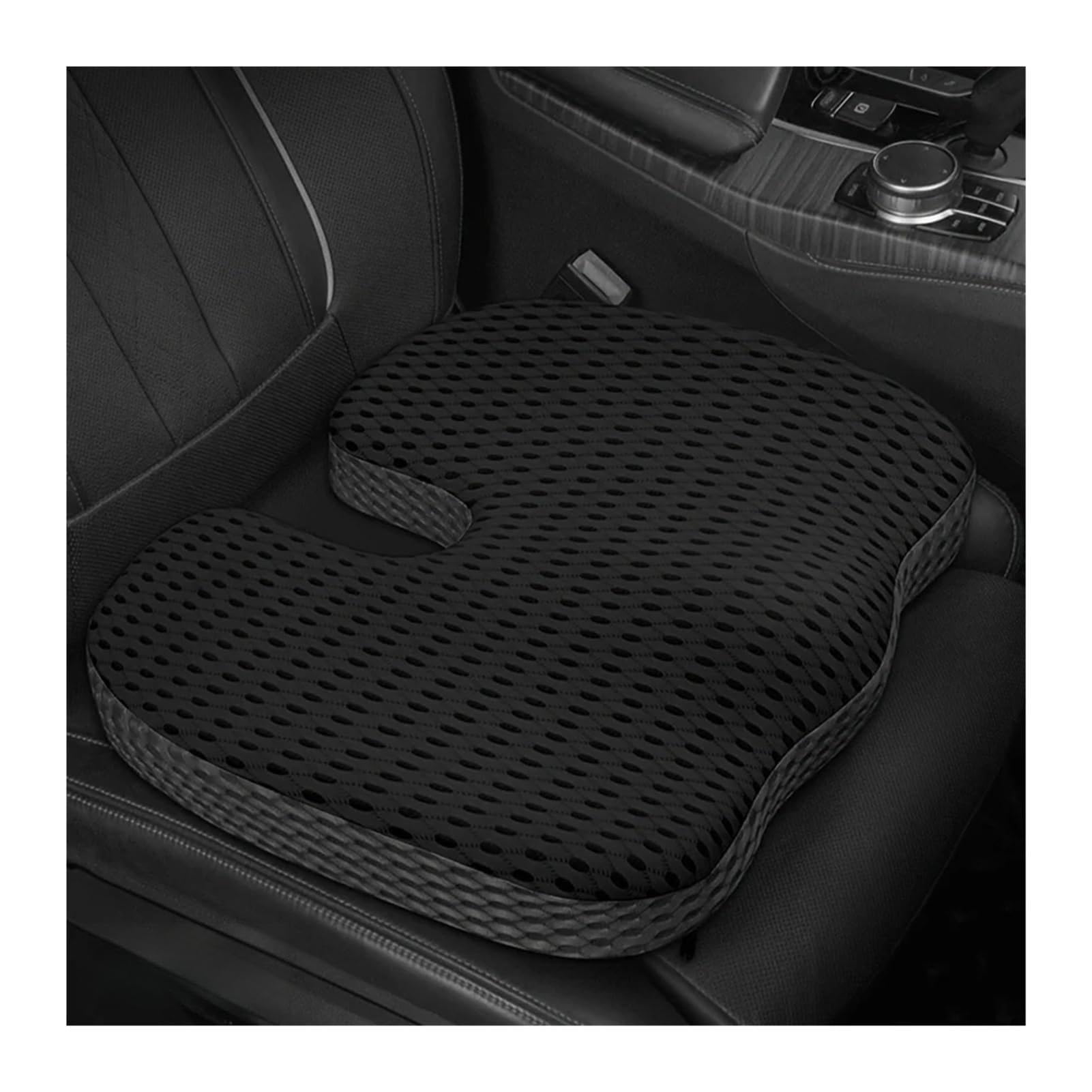 Hviyroi car seat cushion U-shaped memory cotton PP pad car seat cushion height increasing(Black)