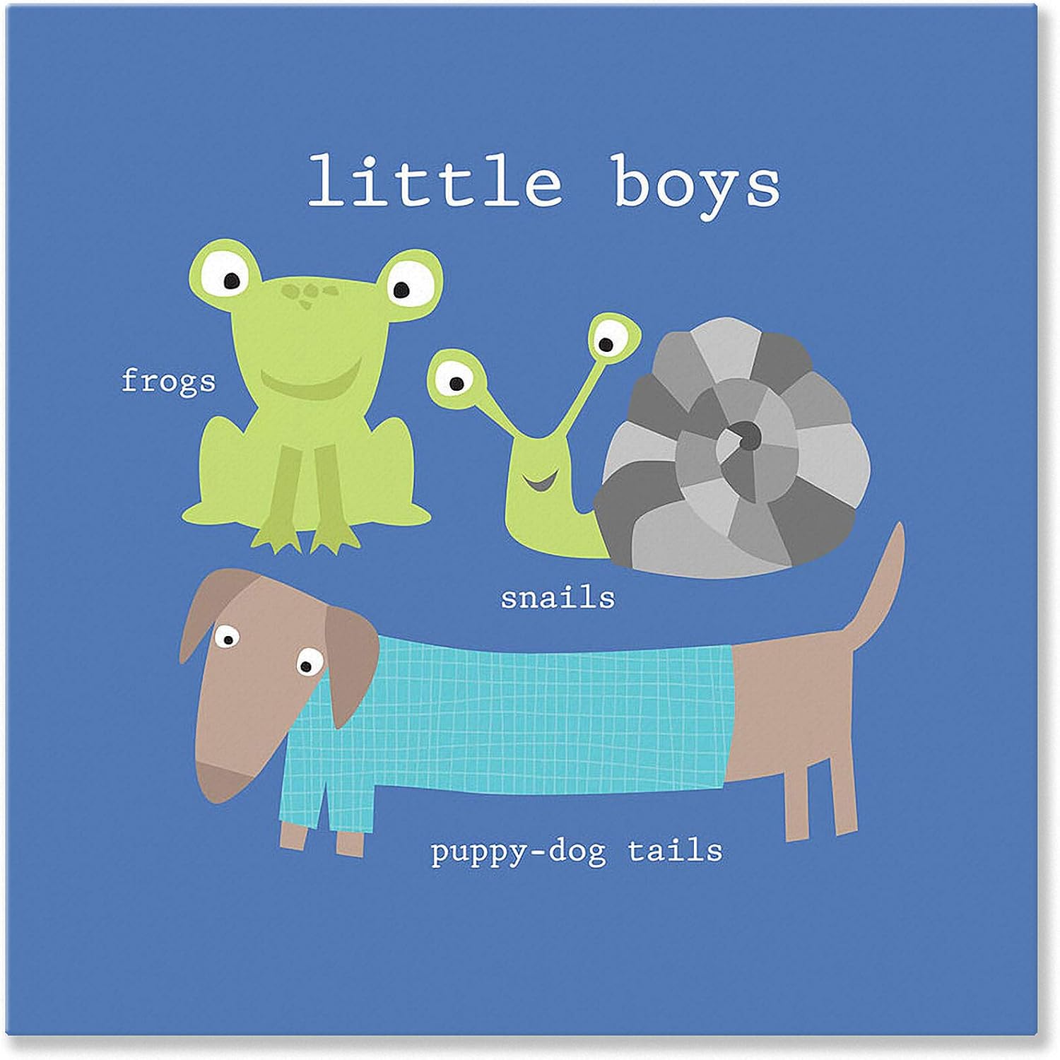 Oopsy Daisy Frogs, Snails, and Puppy Dog Tails Canvas Wall