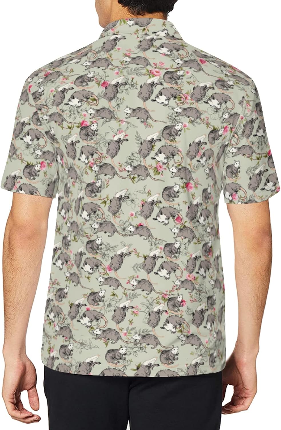 Men's Funny Golf Shirts Hawaiian Polo Shirts Short Sleeve Performance Moisture Wicking Dry Fit Beach Summer Golf Polo Shirts