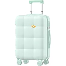 Carry On Luggage 22x14x9 Airline Approved | 20" Durable Polycarbonate Hard Shell Suitcase with TSA Lock & 360 Spinner Wheels Green