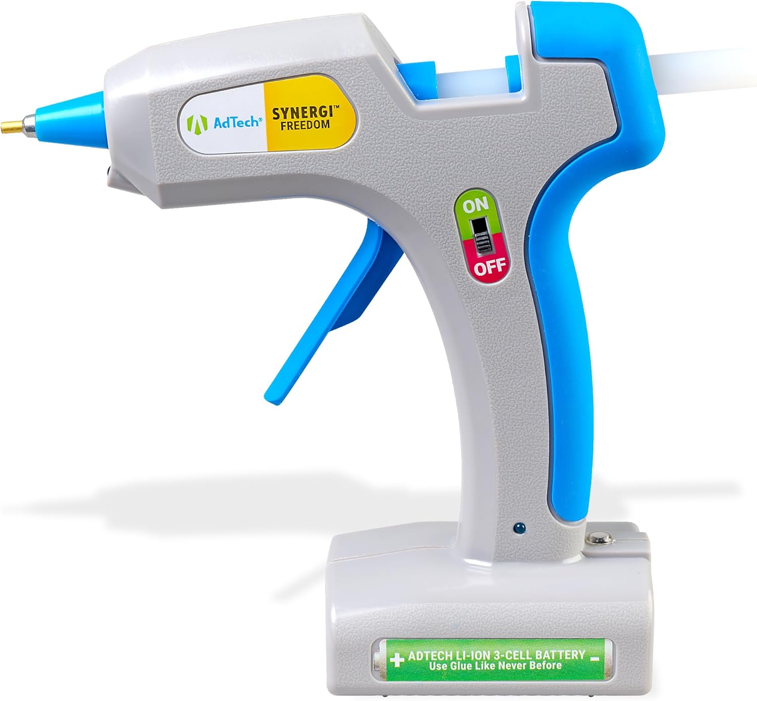 AdTech Freedom Cordless Hot Glue Gun – Rechargeable 25W Glue Gun with LED Light & USB-C Charging – Perfect for Crafts, DIY, & Repairs – Includes 5 Stringless Glue Sticks