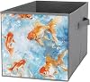 Swim in Water Storage Bin Large Capacity Storage Box Closet Organizer System Collapsible Storage Cubes Organizer with Handles for Home Office 1PCS