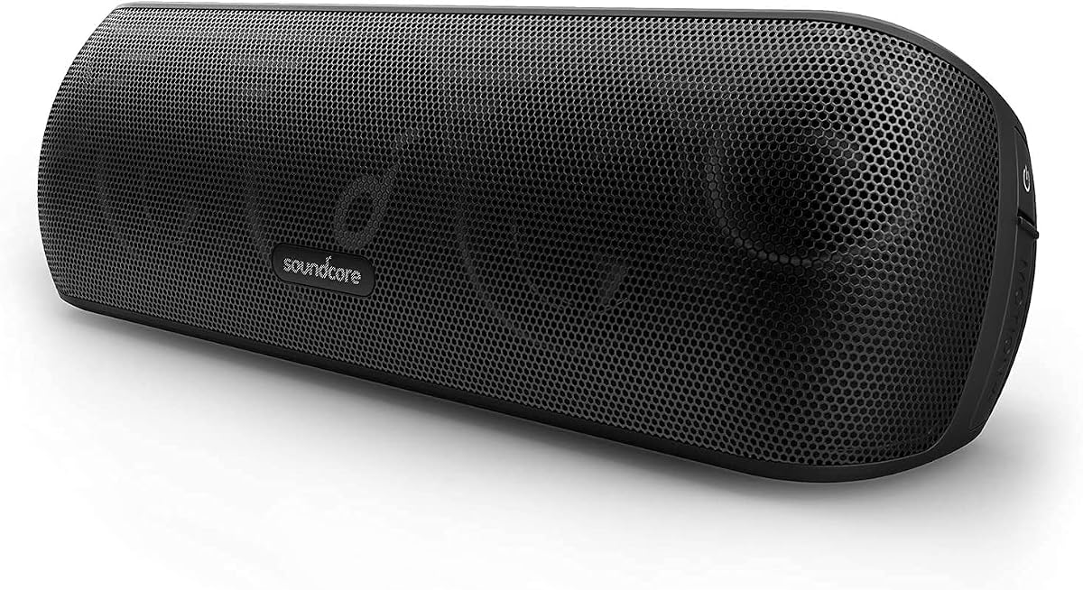 Soundcore Anker Motion+ Altavoz Bluetooth con audio de alta resolución de 30 W, graves y agudos extendidos, altavoz portátil inalámbrico HiFi con aplicación, ecualizador personalizable, tiempo de reproducción de 12 horas, IPX7 resistente al agua, USB-C (renovado)