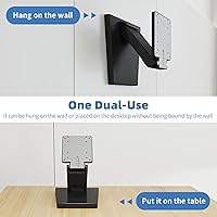 Vista 8 de Adjustable Metal Folding Monitor Bracket for Touch Screen Desk Mount with VESA Hole 75x75mm&100x100mm All in Single PC Stand (Black)