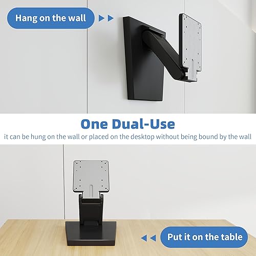 Miniatura 8 de Soporte de monitor plegable de metal ajustable para pantalla táctil Soporte de escritorio con orificio VESA 2.953x2.953 in y 3.937x3.937 in Todo en