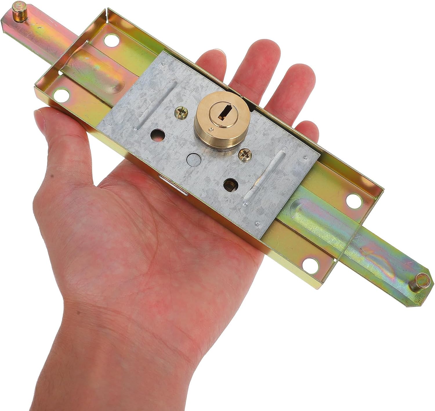 Heavy Duty Sliding Door Security Lock for Garage and Shed Doors, Steel Construction with Zinc Alloy Components, Convenient Operation and Versatile Design, for Commercial