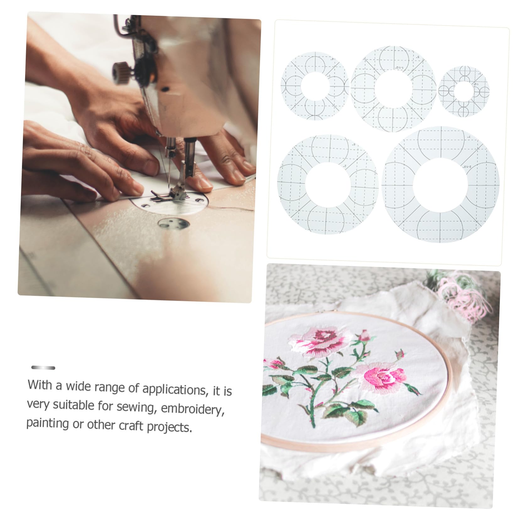 Homoyoyo Set 5 Pezzi Righelli per Patchwork in Acrilico Buona Flessibilità e Bordi Lisci, Strumenti per Cucito e Patchwork per Progetti di Cucito e Disegno