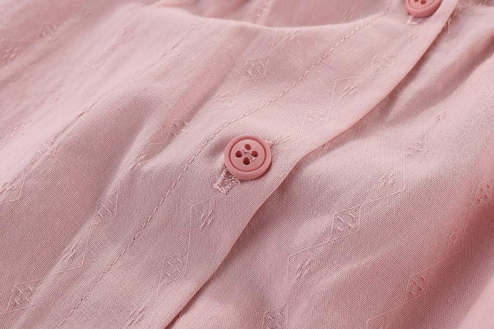 Mud Kingdom Girls Long Sleeve Blouse Button Down Solid Color Loose Fit - Image 5