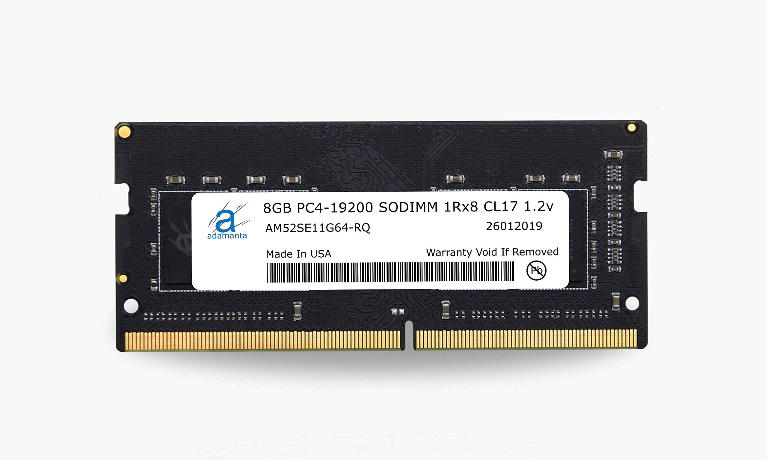 Adamanta 8GB (1x8GB) Memory Upgrade Compatible for 2017 Apple iMac 27"/21.5" Retina 5K/4K or Non-Retina Display DDR4 2400MHz PC4-19200 SODIMM 1Rx8 CL17 1.2v Single Rank RAM DRAM
