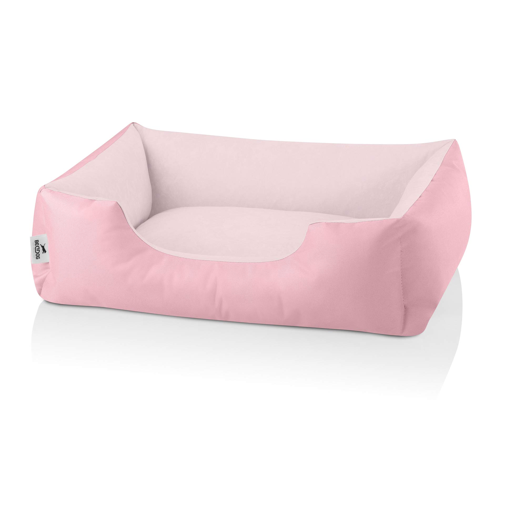 BedDog Lit pour Chien Zara Panier Coussin avec Housse Amovible Lavable | en velours microfibre et Cordura avec rebord surélevé et dessous antidérapant pour intérieur et extérieur