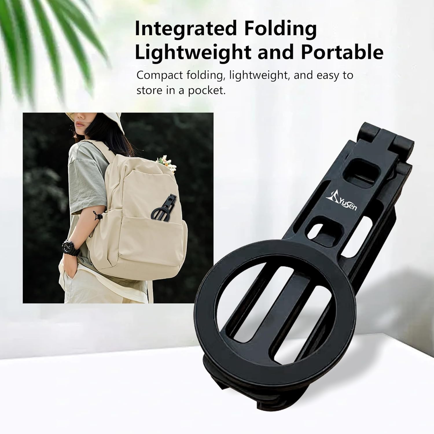 Magnetic Phone Tripod Mini Desk Stand Foldable Portable Phone Stand Pocket Aluminum Phone Holder for iPhone 16/15/14/13/12 Series,Video vlog Travel,Standard 1/4 inch Screw Thread