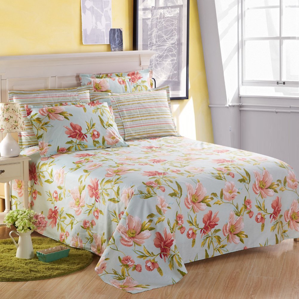 Feuilles de coton contre la transpiration drap sergé double lit