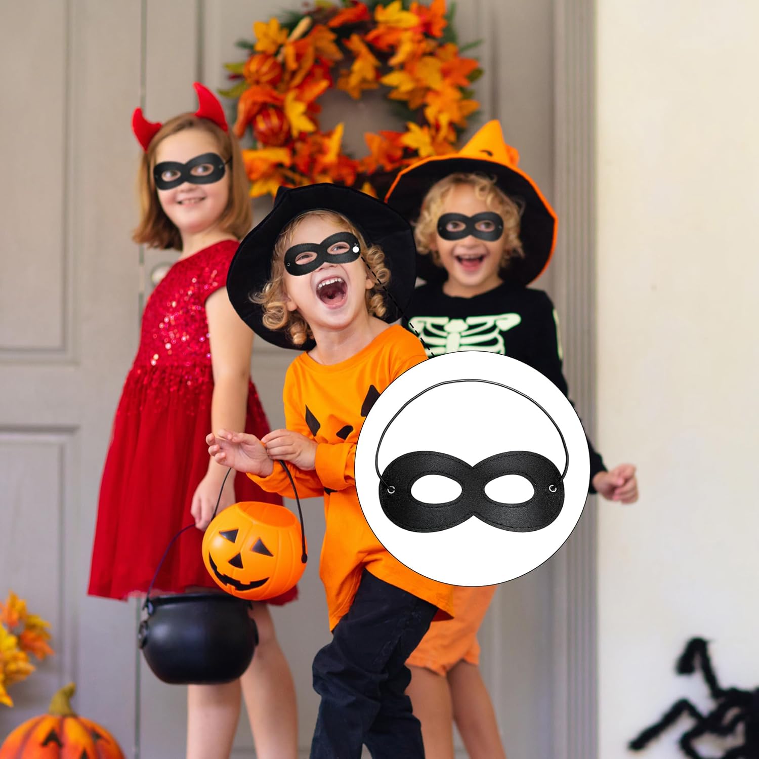 4Pcs Superhero Masks, Black Felt Eye Masks, Halloween Costume Hero Masks with Adjustable Elastic Ropes for Party Cosplay Supplies - Image 6