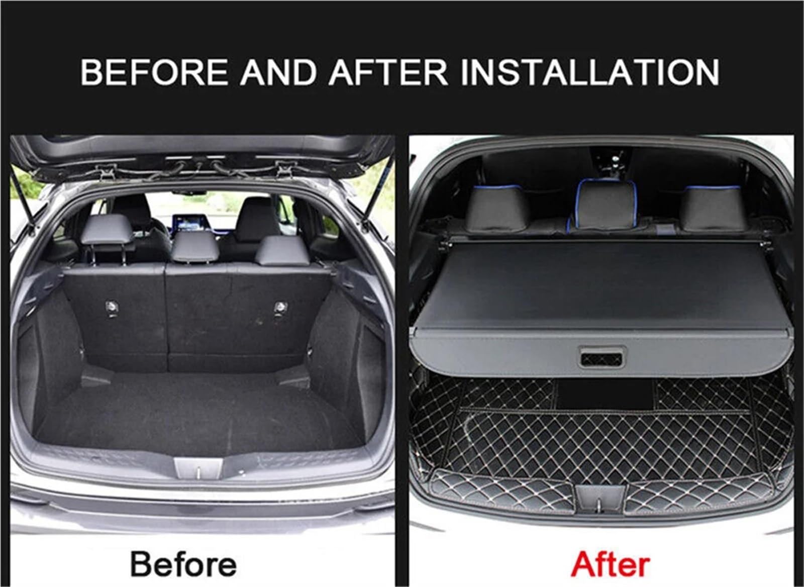 Copertura Bagagliaio Auto Per Toyota Per C-HR 2016-2022 copertura sicurezza bagagliaio posteriore retrattile 1 set Cappelliera Cargo Cover
