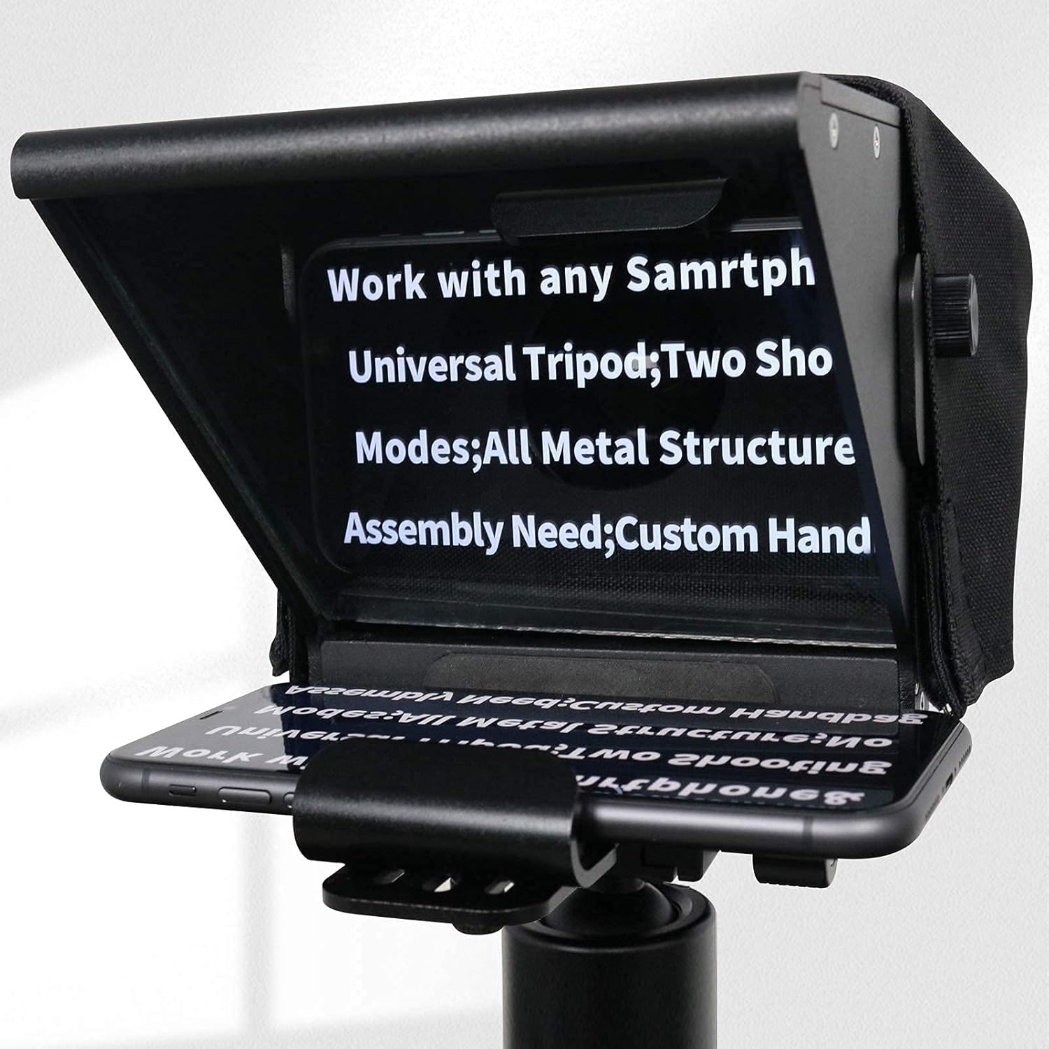 Top Brands Teleprompters for All Smart Phones, All Metal Structure, Making Video Programs, Live Streaming, Professional Tool to Prompt The Blogger's Lines, Two Types of Work, Equipped with Custom Suitcase