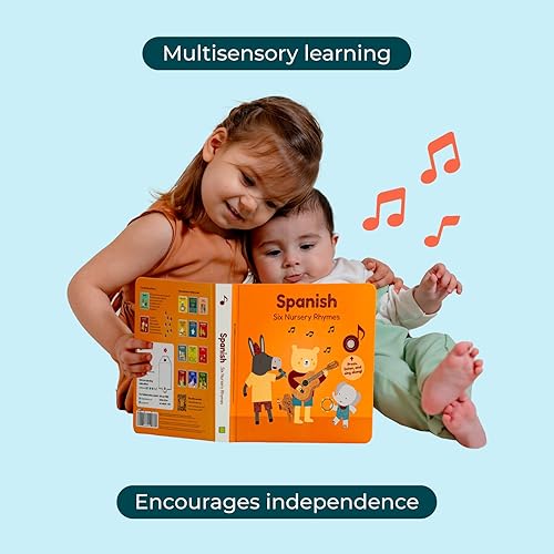 Miniatura 4 de Calis Books - Libros de canciones de niños en español Libro interactivo bilingüe de sonidos para bebés y niños pequeños de 1 a 3 años Mejor juguete