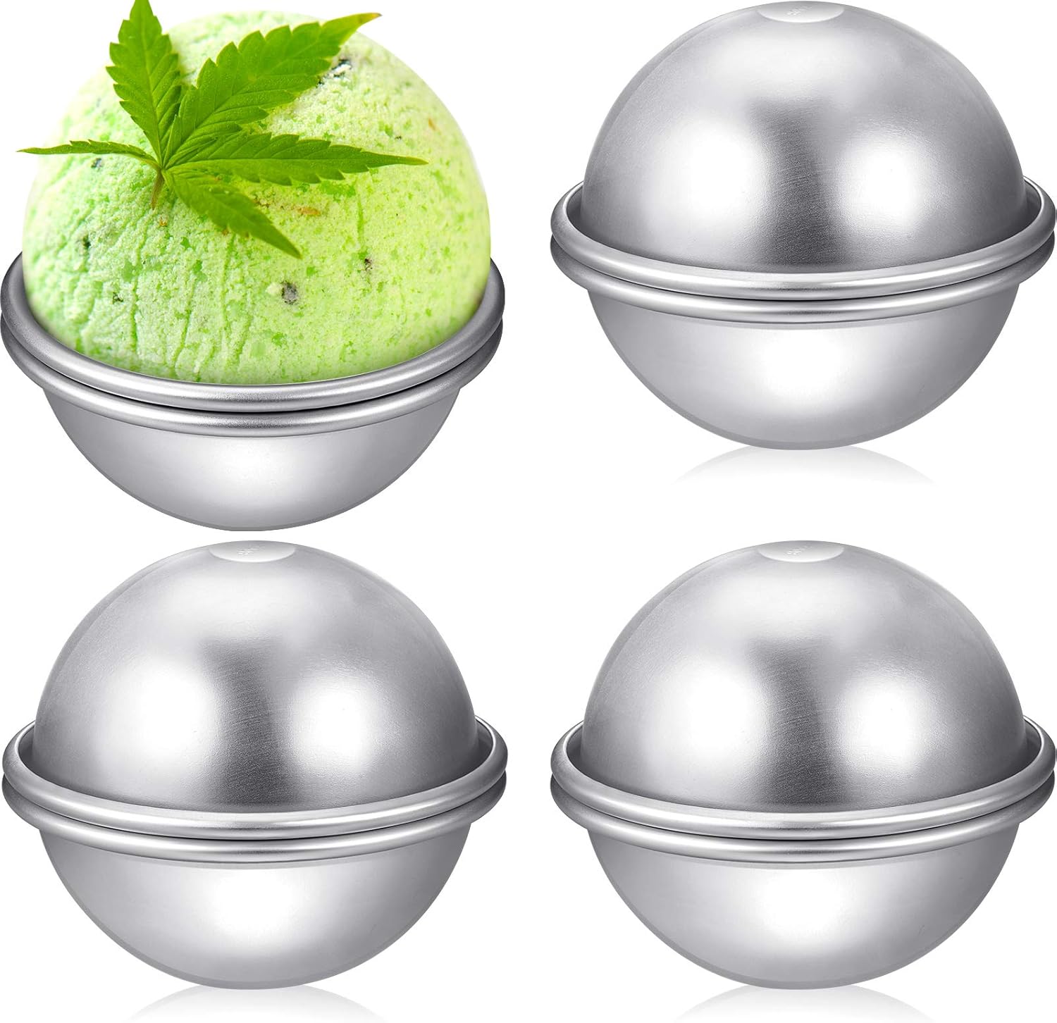 8 Pieces Bath Bomb Molds DIY Metal Bath Bomb Crafting Mold