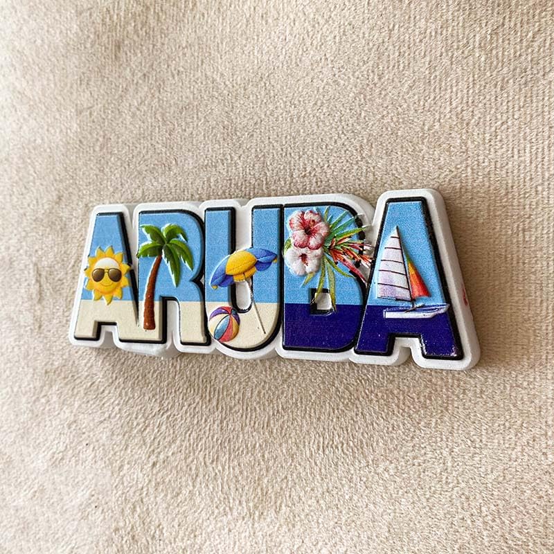 Imán decorativo Aruba con diseño tropical y efecto 3D miniatura 2