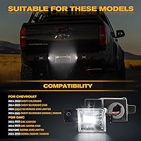 Vista 7 de Gempro Luz LED para matrícula, montaje de lámpara trasera para Chevy Silverado GMC Sierra 1500 2500HD 3500HD 2014-2023, 6000K blanco