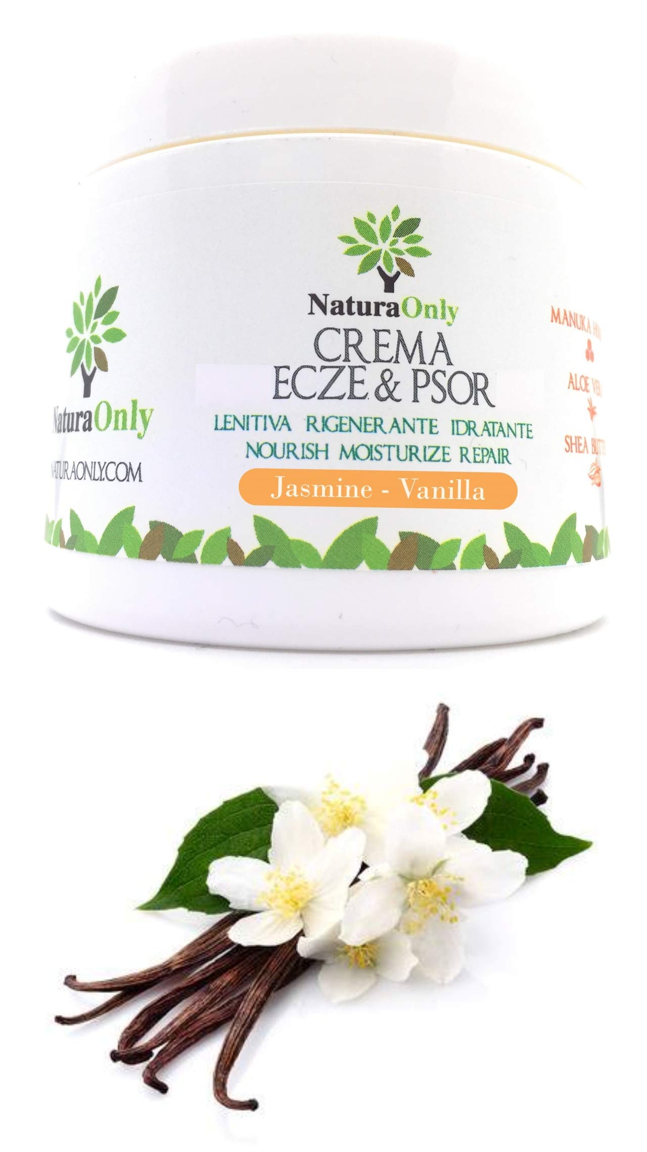 Set Creme Ecze & Psor con 2 fragancias – 3 cremas naturales e intensivas con miel de Manuka, Aloe Vera, manteca de karité, aceite de coco. Tratamiento para piel seca, picazón, enrojecida y escamosa.