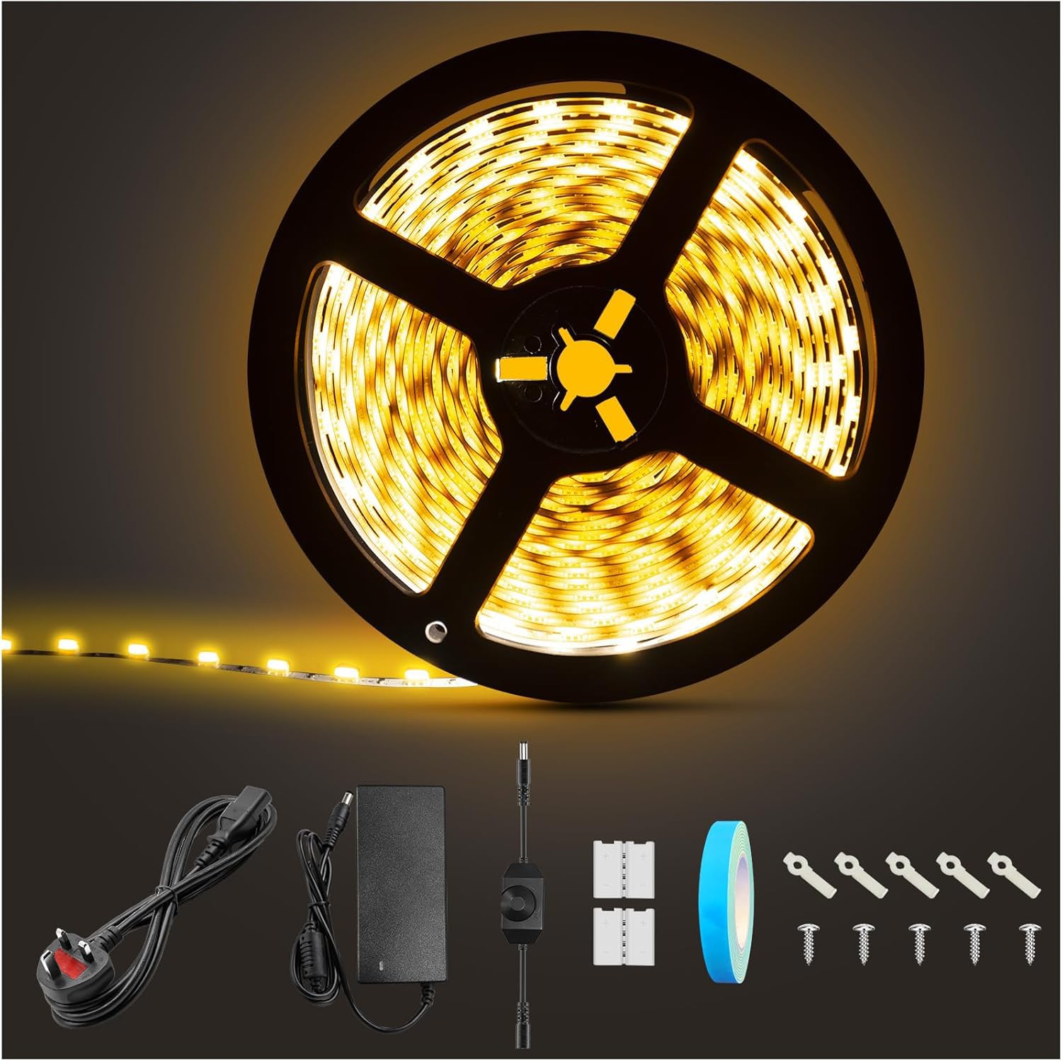 easeking White Led Strip Light 5m(16.4feet) 300 LEDs