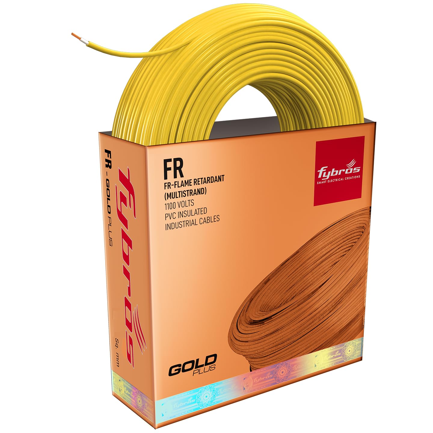 Fybros PVC Insulated 1 Sq Mm Wire| Multistrands FR Yellow Copper Wires & Cables| Cables For wiring | 1 Sq Mm sqmm Yellow wire 45 meter| Industrial Wire Cable| Electrical Wire-image-20