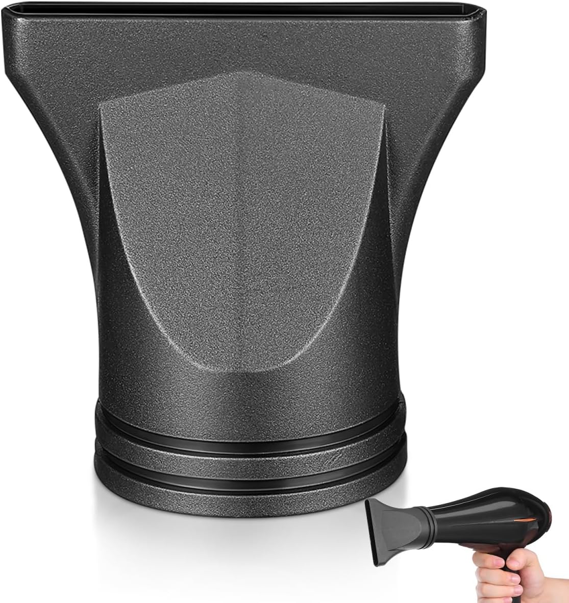 Hair Dryer Nozzle Replacement Universal Attachment Flat Plastic Concentrator Blow Dryer Attachment Hair Dryers Accessories for Outer Diameter 4.5 cm to 4.6 cm