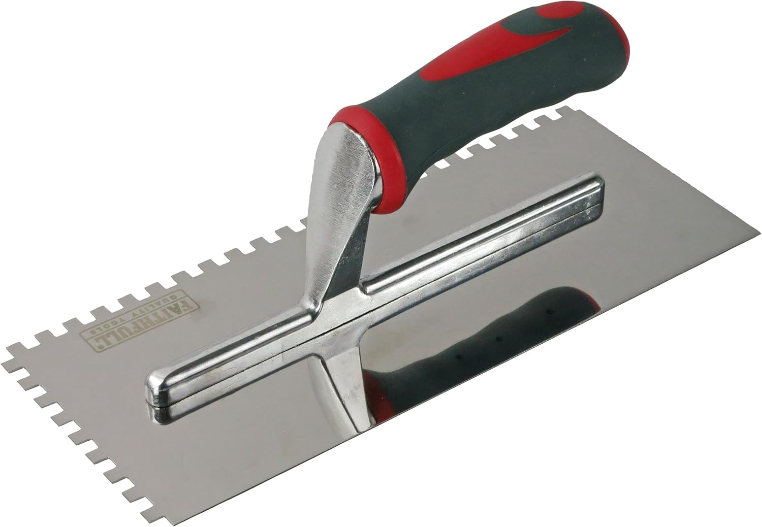 Faithfull SGTNOT6SS Soft Grip Notched Trowel Stainless Steel 11 x 4 1/2-inch