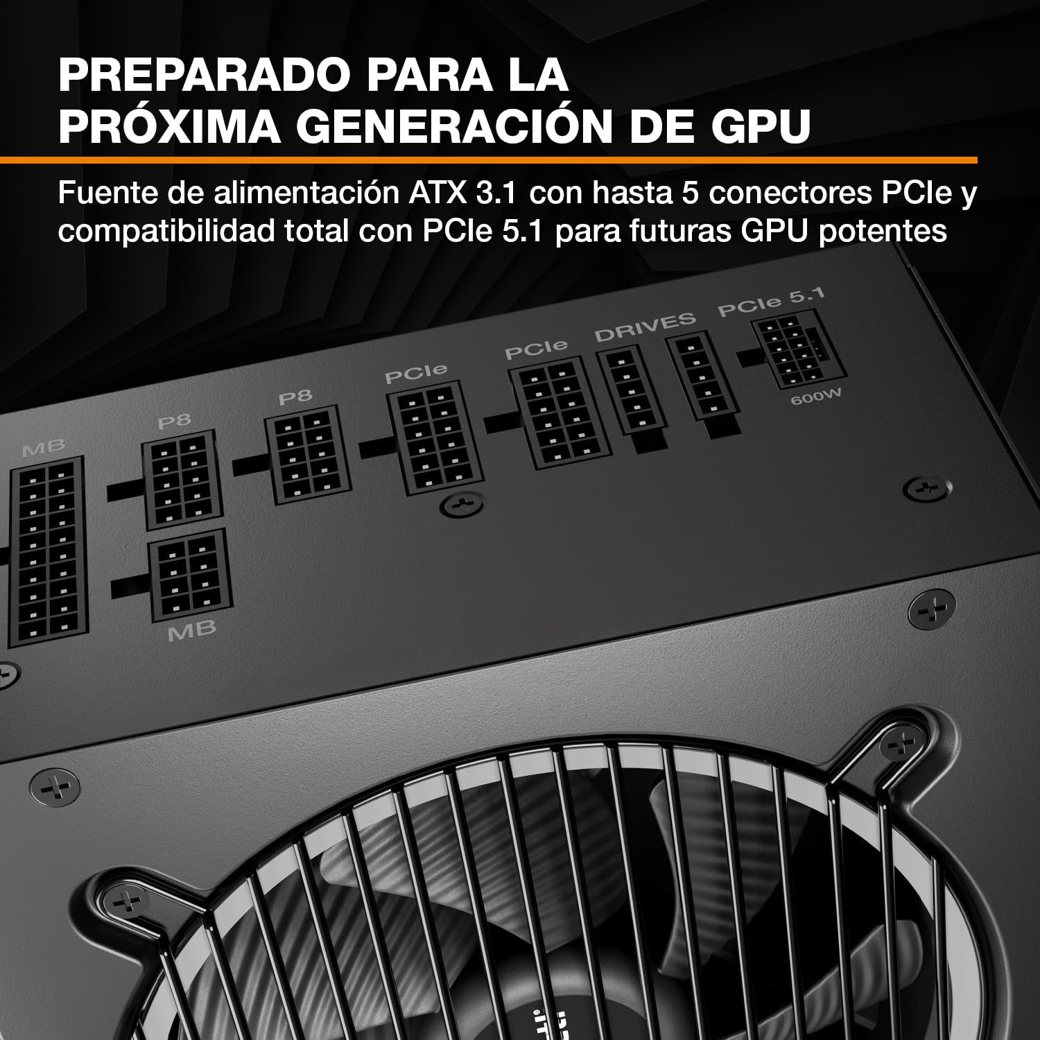 be quiet! Pure Power 13 M 1000W Fuente de alimentación, eficiencia 80 Plus® Gold, ATX 3.1, Compatible con GPU PCIe 5.1, Ventilador be quiet! semipasivor de 120 mm, construcción semipasiva