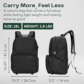 BREVITE Jumper Compact Camera Backpack 2026 Edition, Triple Black, 18L US, Jumper