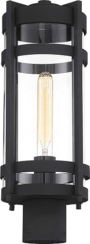 Miniatura 3 de Nuvo 606575 Tofino - Linterna de poste con 1 luz, color negro texturizado