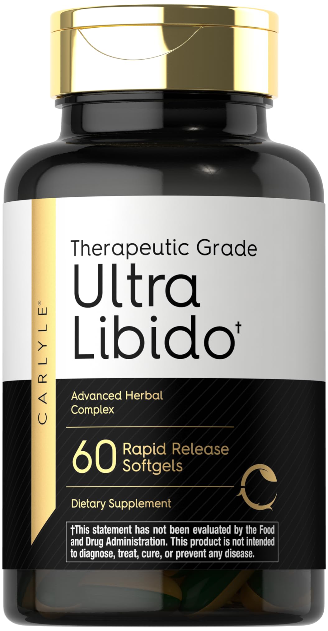 carlyle ultra libido supplement for men  60 softgel capsules  extreme male formula  non-gmo amp gluten free