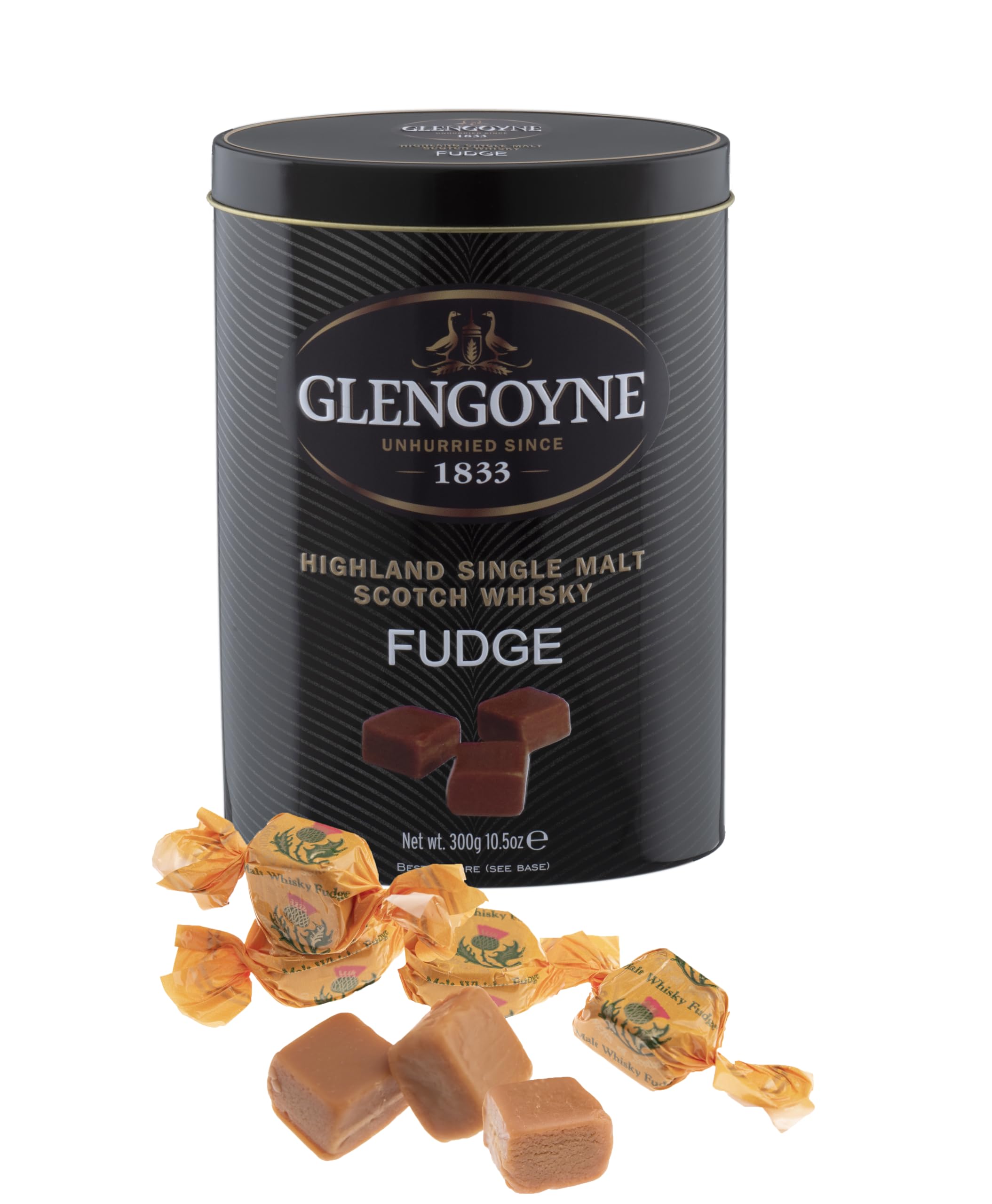 Gardiners of Scotland Handmade Fudge 300g Tin, Glengoyne Malt Fudge