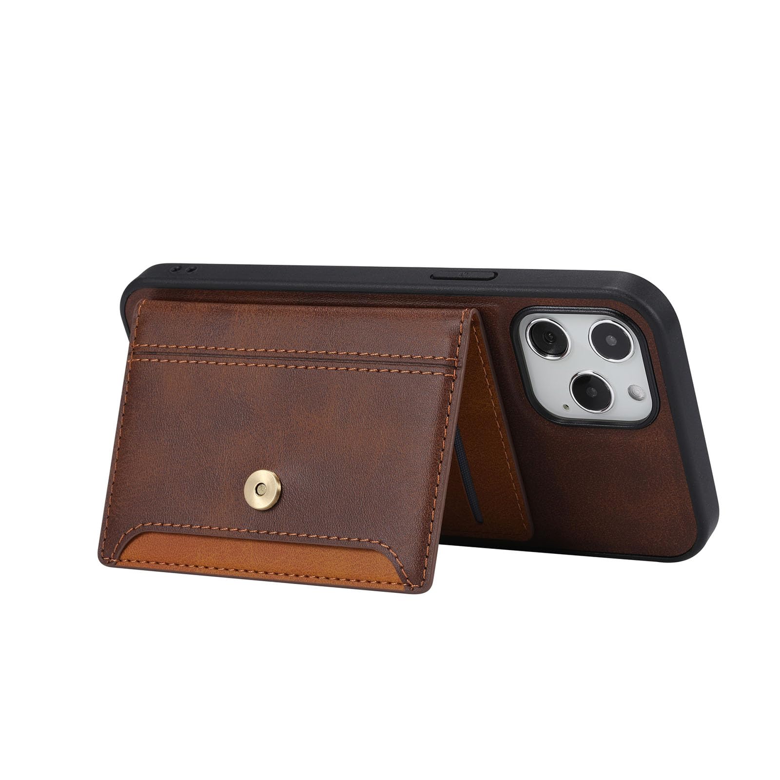 LXURY Miękkie etui do iPhone 15 Pro Max / 15 Pro / 15 Plus/15, portmonetka skórzana, z zapięciem magnetycznym, klapką, przegródkami na karty, etui ochronne, zielone, 15 Plus 6,7"