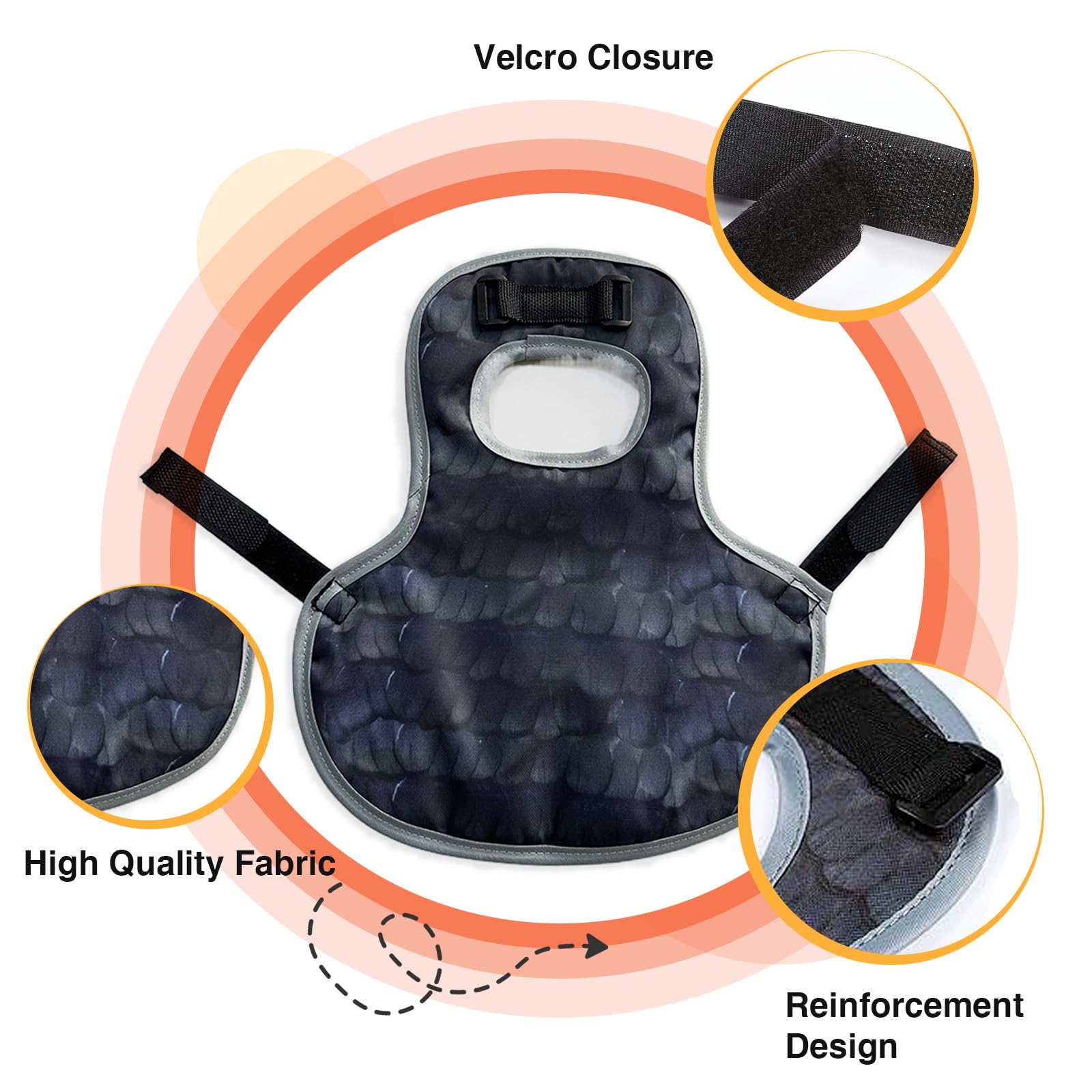 Lot de 2 selles de poulet pour poules, protection du dos de poule, tabliers confortables et légers pour poules (noir)