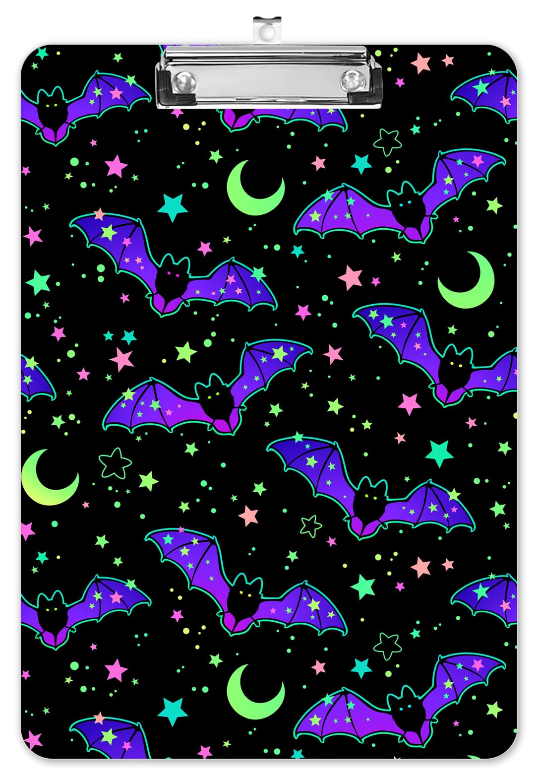 Fashion A4 Clipboard, Standard Letter Size 9" x 12.5", Decorative Wooden Clipboard with Low Profile Metal Clip for Office, School, Teachers, Purple