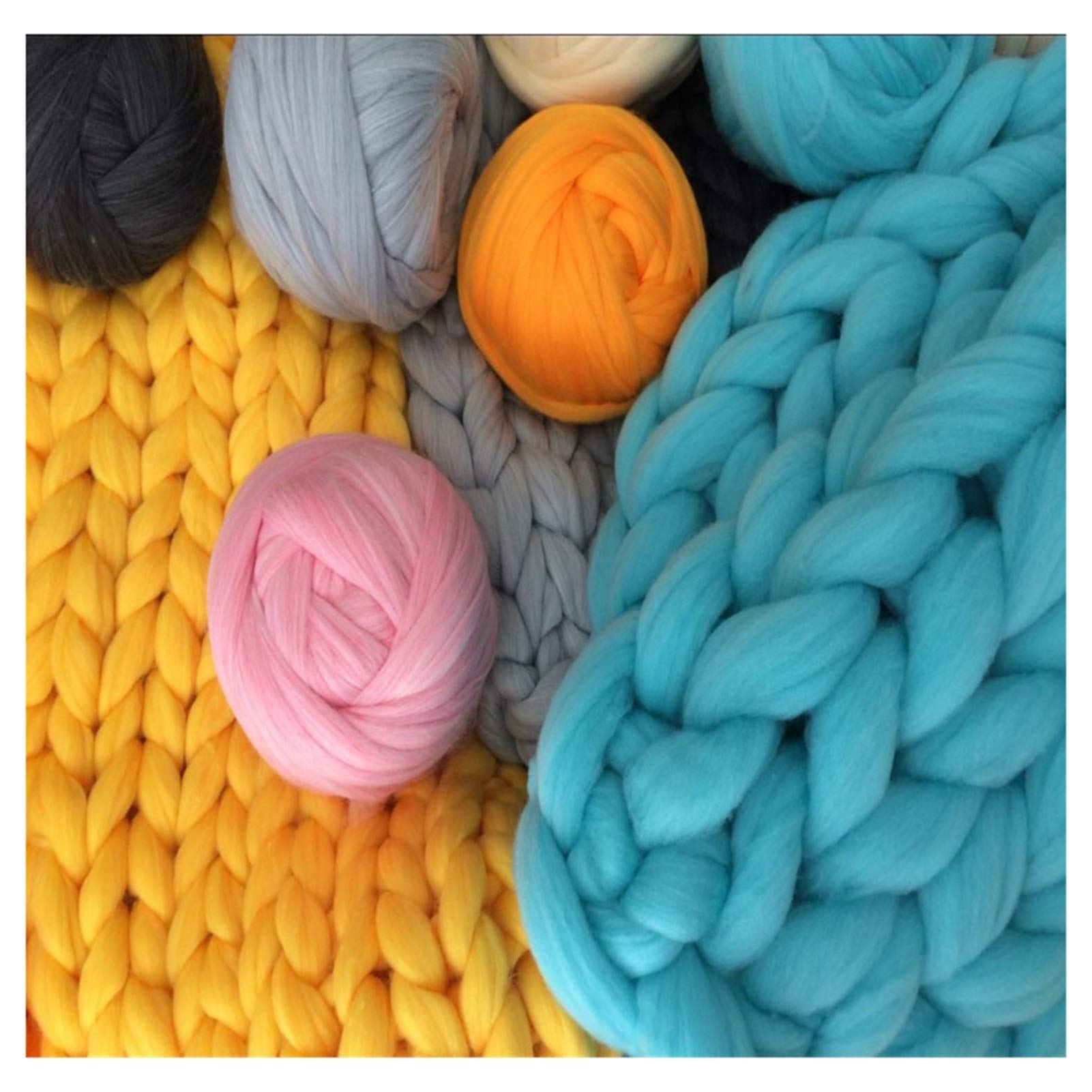 Dicke Wolle Zum Häkeln 1000g pro Kugel Super Chunky Arm Strick-Garndecke-sperrige Garn-Nachahmung Dickes Garn(Red)