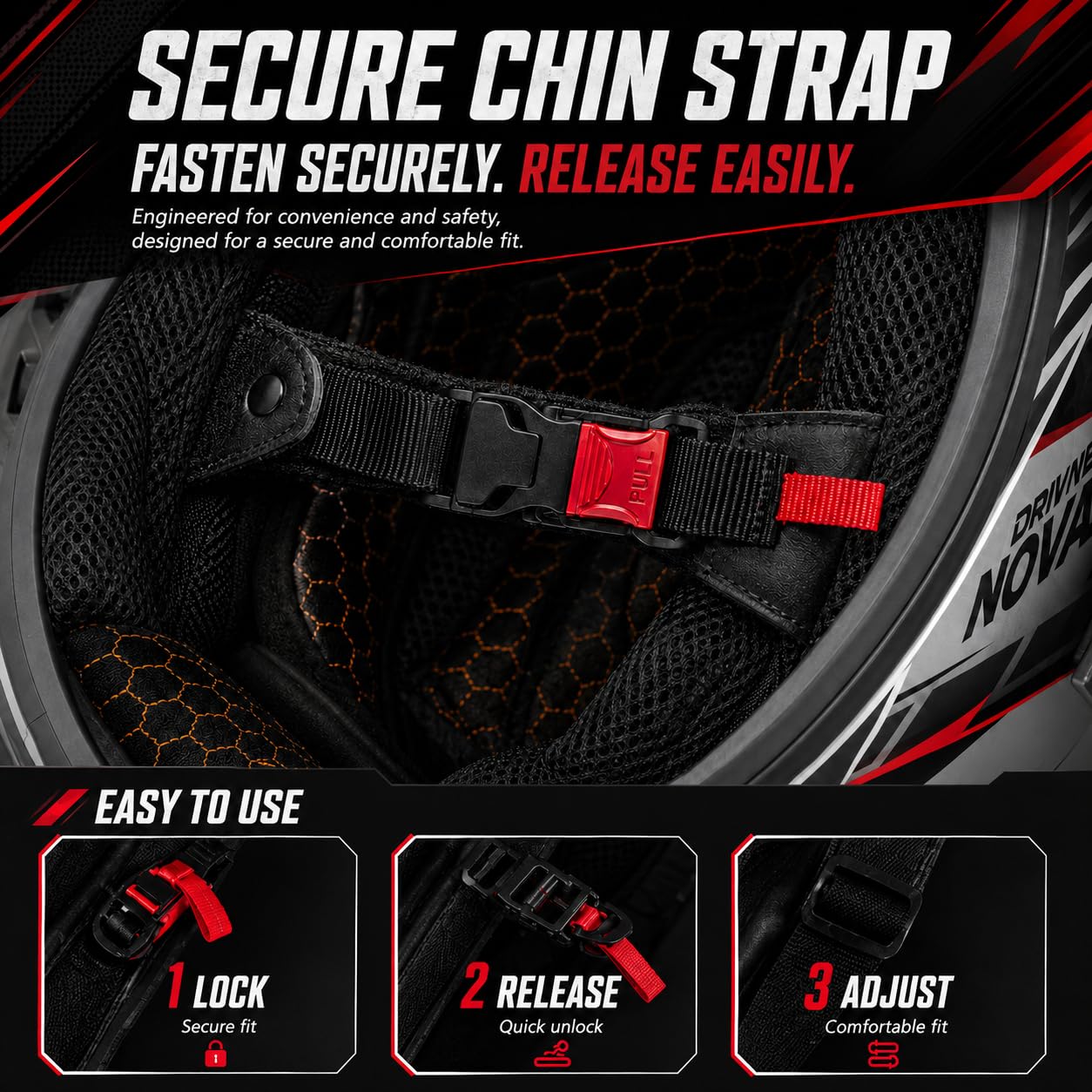 Casco Motocross Adulto, Casco Moto per Cross, Enduro, Quad e Fuoristrada