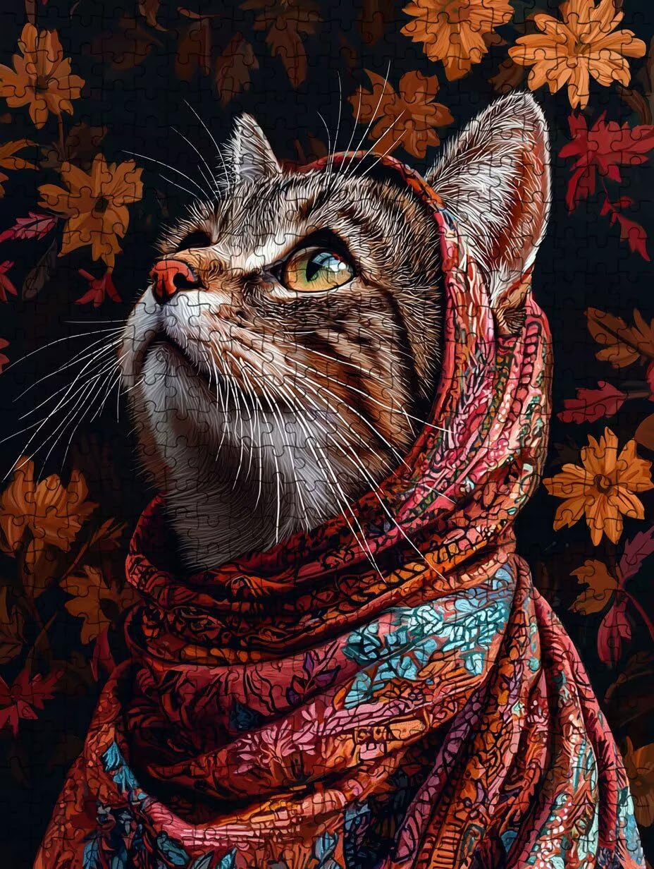 Puzzle 5000 Teile Erwachsene, Jigsaw Puzzle Erwachsene 5000 Teile, Katzentuch Puzzles, Impossible Klassische Puzzles, Herausfordernde Familie Aktivität Spiele, für Home Decor und Geschenke DX0YL2-650