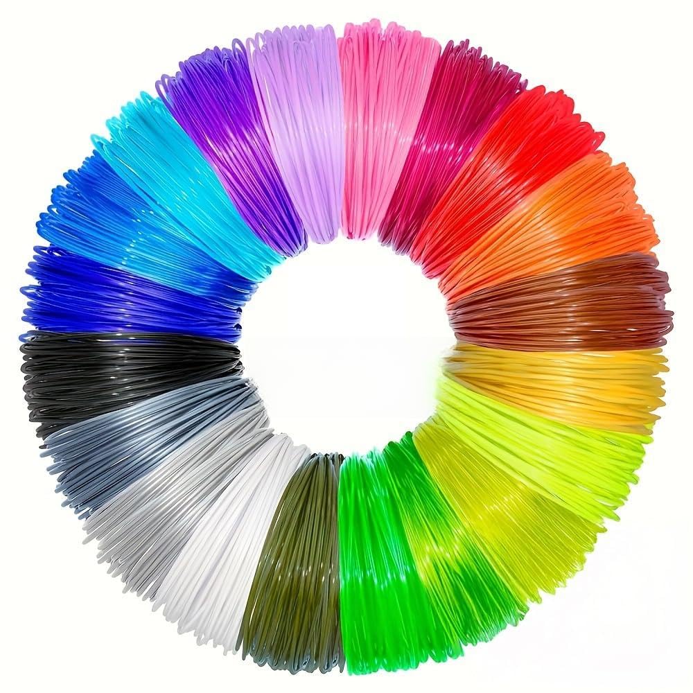 Recambios de filamento PLA para bolígrafo 3D de 40 colores, 1.75 mm, filamento de impresión premium para impresora 3D y bolígrafo 3D