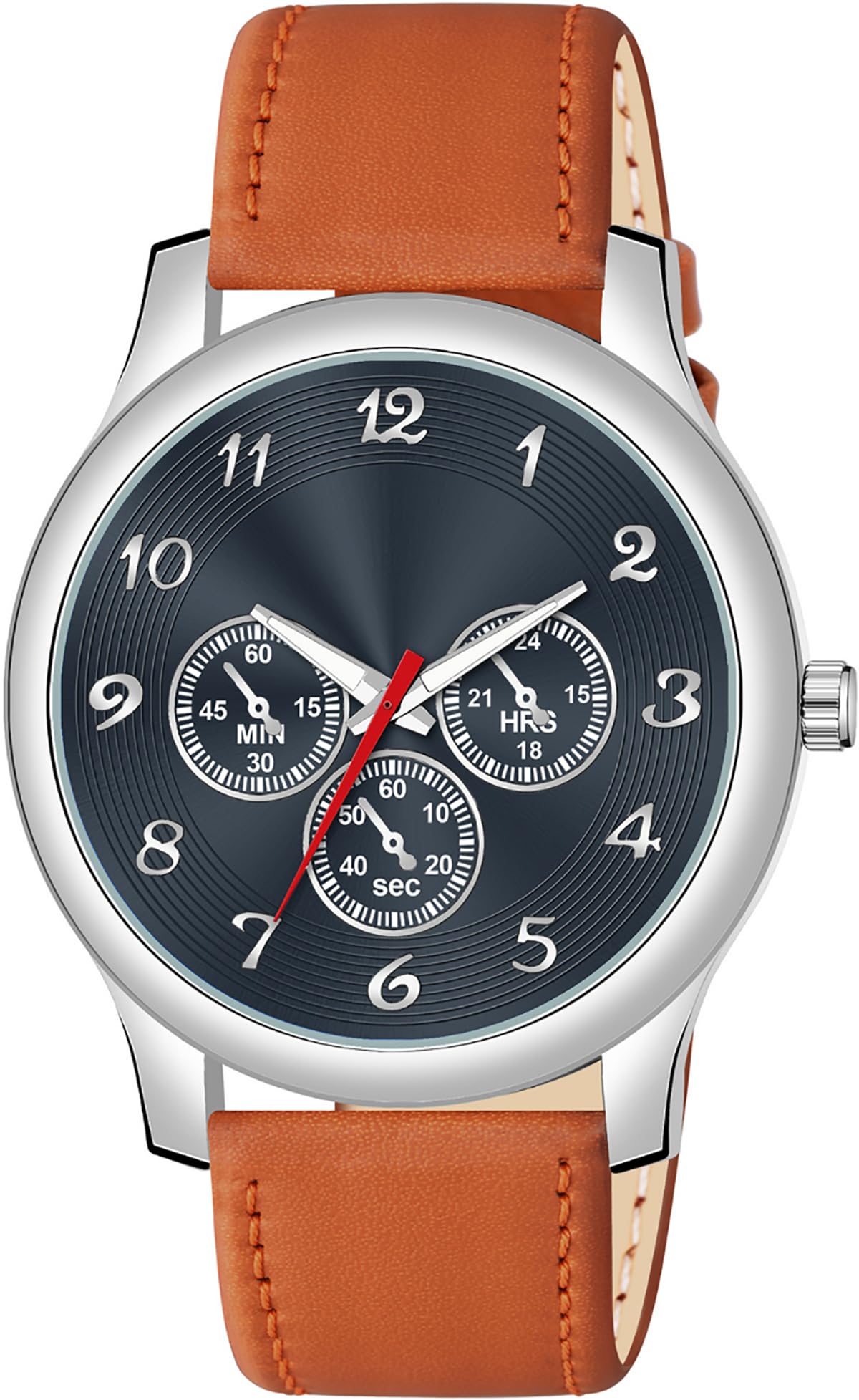 PAPIO Black Dial Brown Color Leather Band Analog Watch for Boys and Men | Multifunction Chronograph Business Sport Design Mens Quartz Wrist Watch (MN-225 Black Brown) (B0CQYRDQ4K) Amazon Price History, Amazon Price Tracker