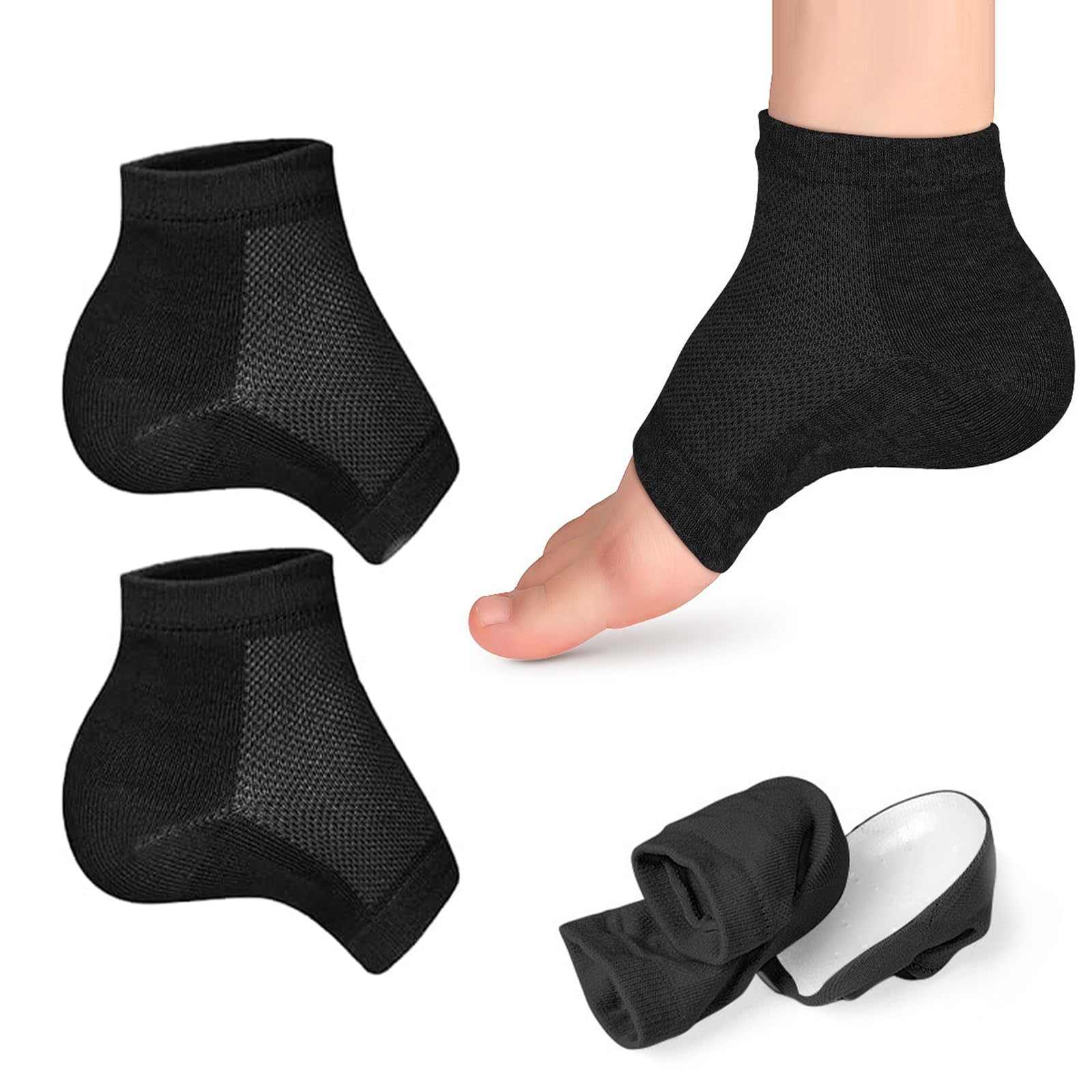 Doyime シークレットインソール (3.5cm) 厚底 インソール 身長アップ ソックス一体型 靴下で隠せる 衝撃吸収足長効果 学生向け身長チェック 運動靴 革靴 ハイヒール 長靴 さまざまな靴型に適応 男女兼用