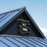 Vista 8 de VEVOR Ventilador de escape de 10 pulgadas, ventilador de ático montado en la pared con velocidad variable, controlador de temperatura y humedad