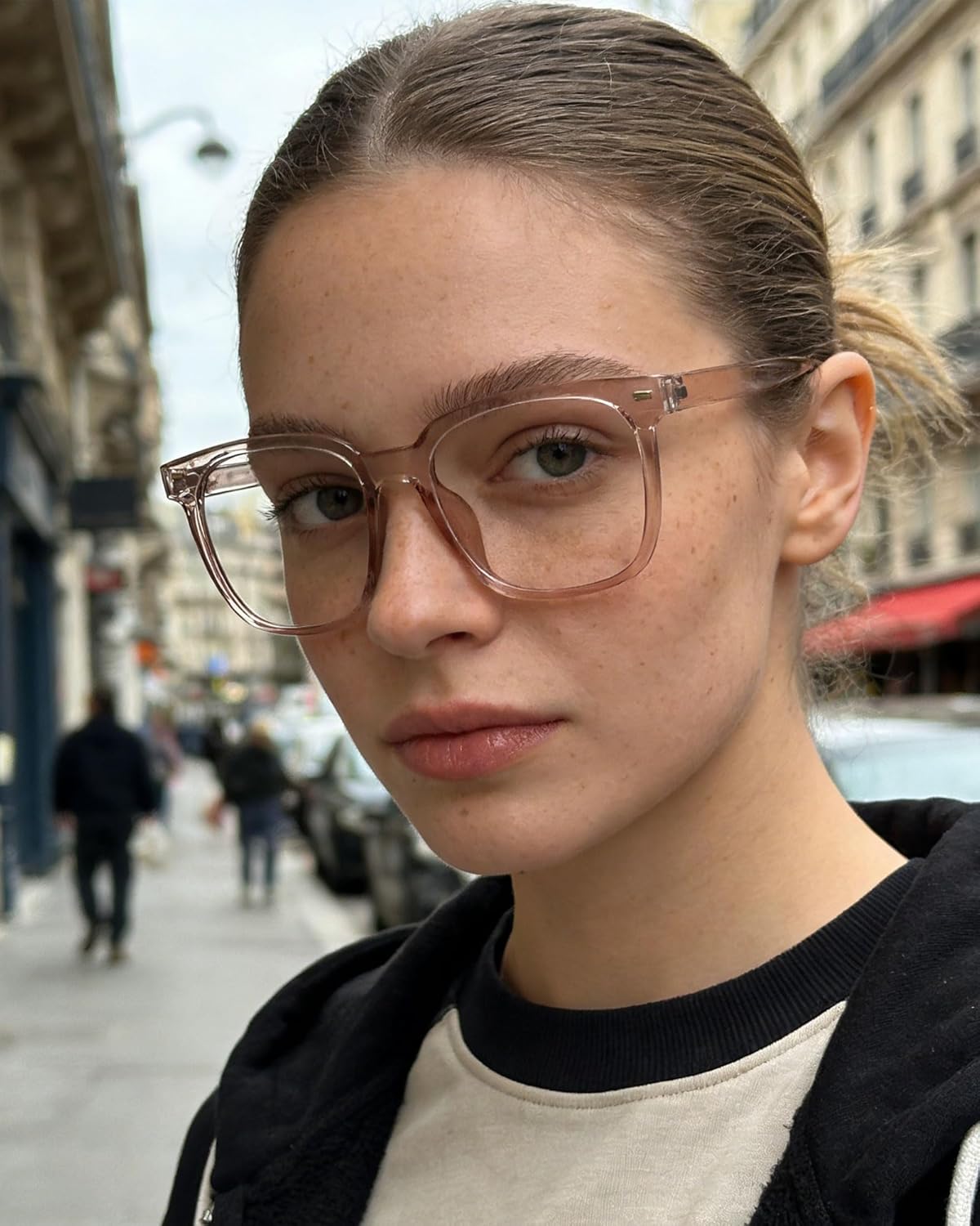 PANNER Oversized Square Blue Light Blocking Glasses for Women Men Anti Glare Reduce Eyestrain Computer Glasses - Image 2