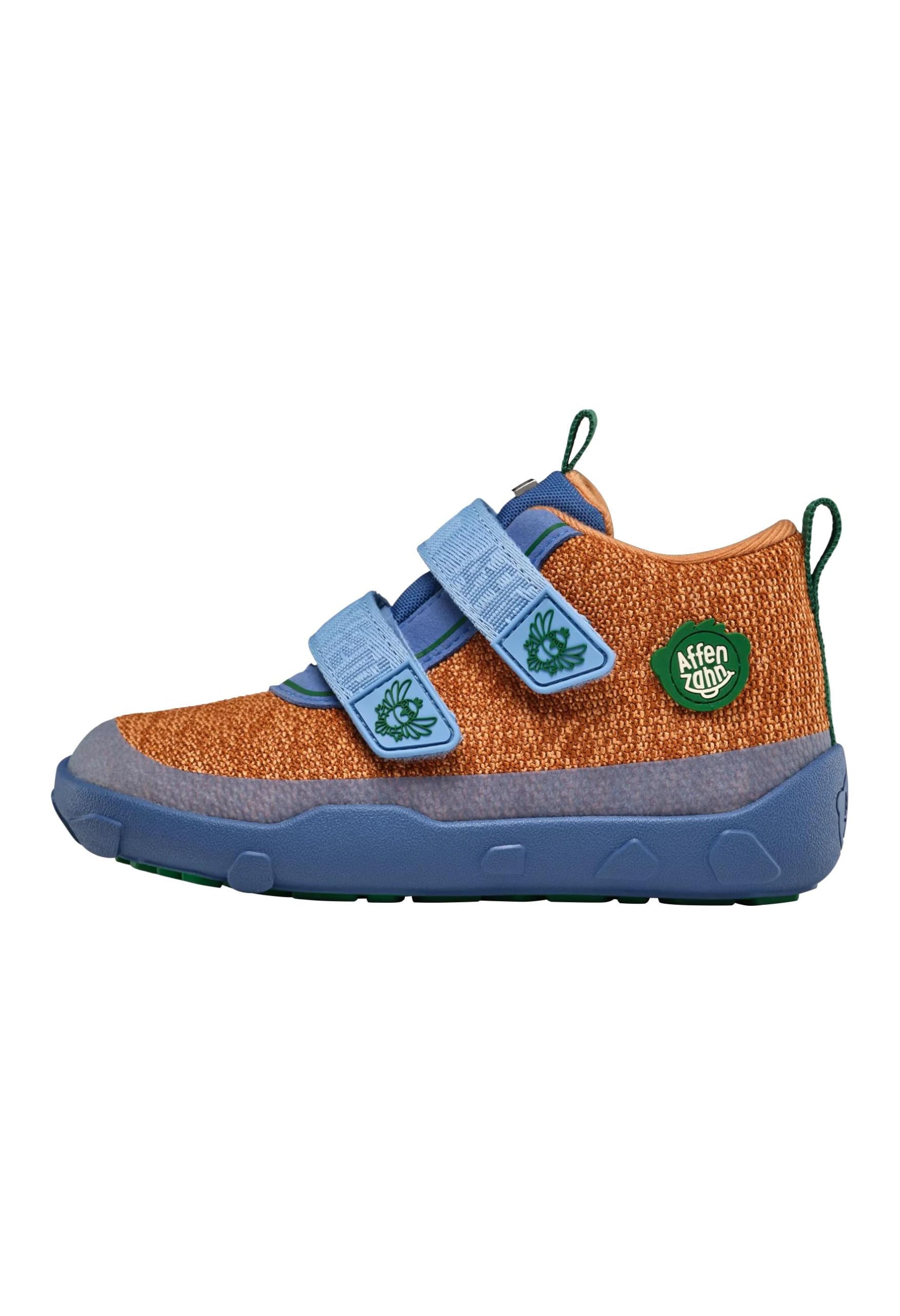 Affenzahn Übergangsschuh Knit Happy wasserdicht atmungsaktiv vegan mit Kaltfutter, Klettverschlüssen und Rutschfester Sohle Größe 21-32 Paradiesvogel - Blau, 33