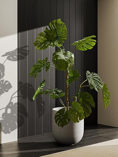 Miniatura 5 de LE TAUCI Macetas de 12 pulgadas para plantas, macetas grandes de cerámica para plantas de interior, macetas de interior para el hogar, jardín, Gris