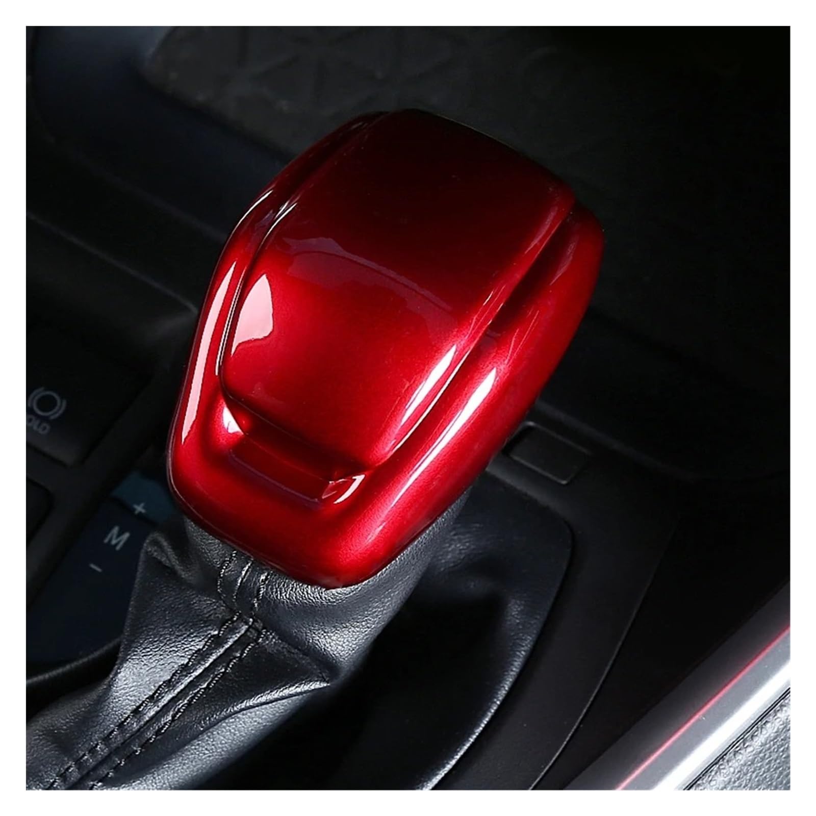 Xexjhqq Bright Red Gear Stick Knob For Toyota For Xa50 For Camry 2022-2025 Car Gear Shift Knob Head Cover Trim(Bright Red)