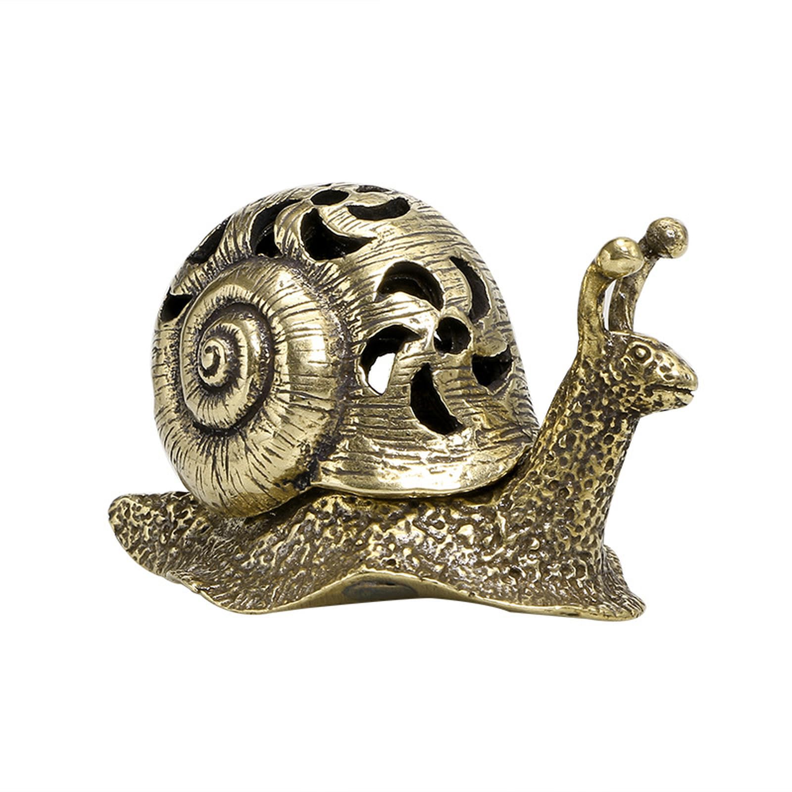 Handmade Bronze Snail Incense Burner Sculpture Figurine Sculture For Living Room Home Office Desk Bedroom Unique New Homeowners Feng Shui Sculptural